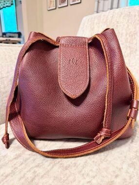 NWT Portland Leather Goods Large Firefly Nutmeg NEW